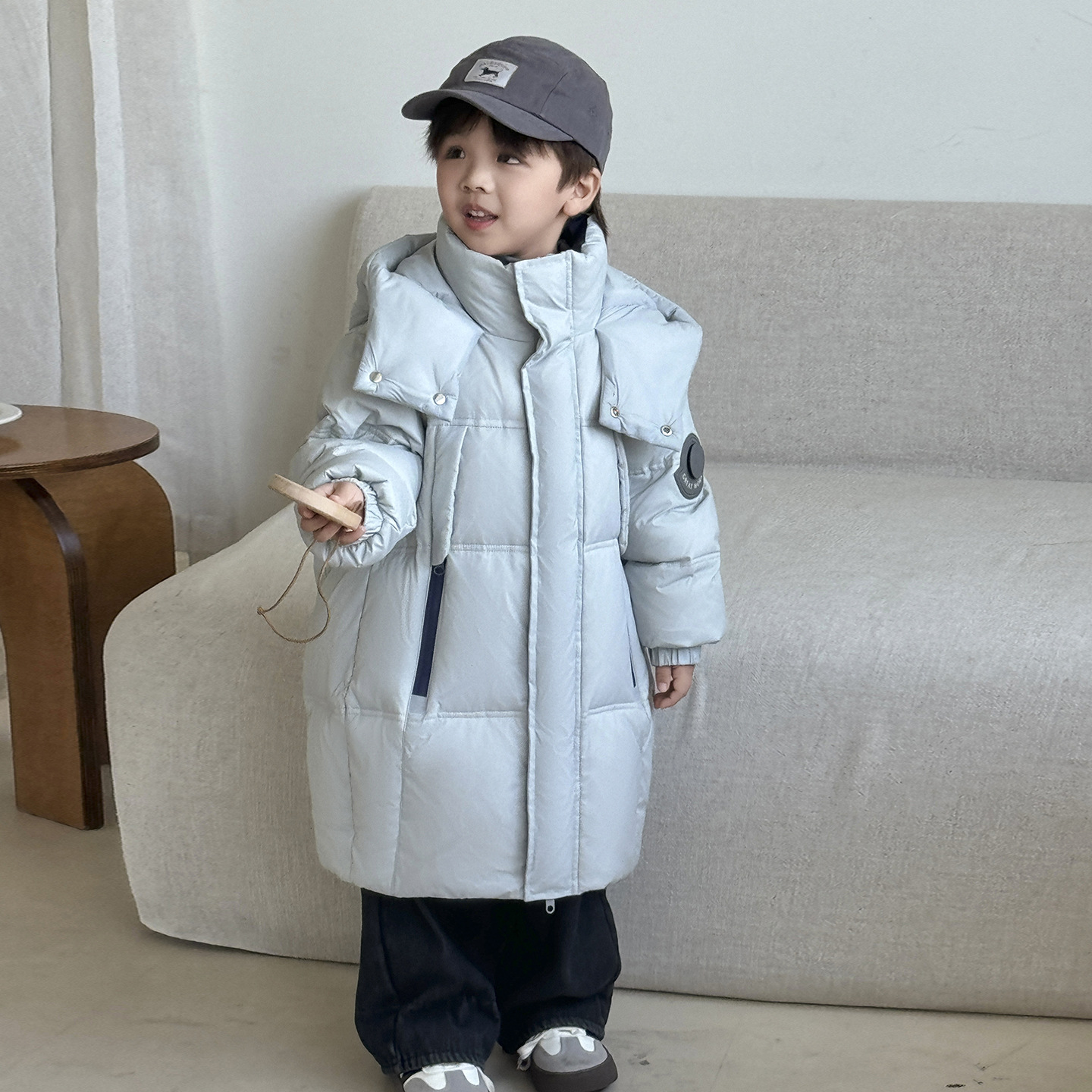 品牌儿童羽绒服中长款男童加厚