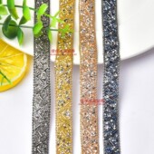 礼服花边鞋 热销 1.3厘米宽管珠树脂烫钻胶条diy服装 饰包饰品配件