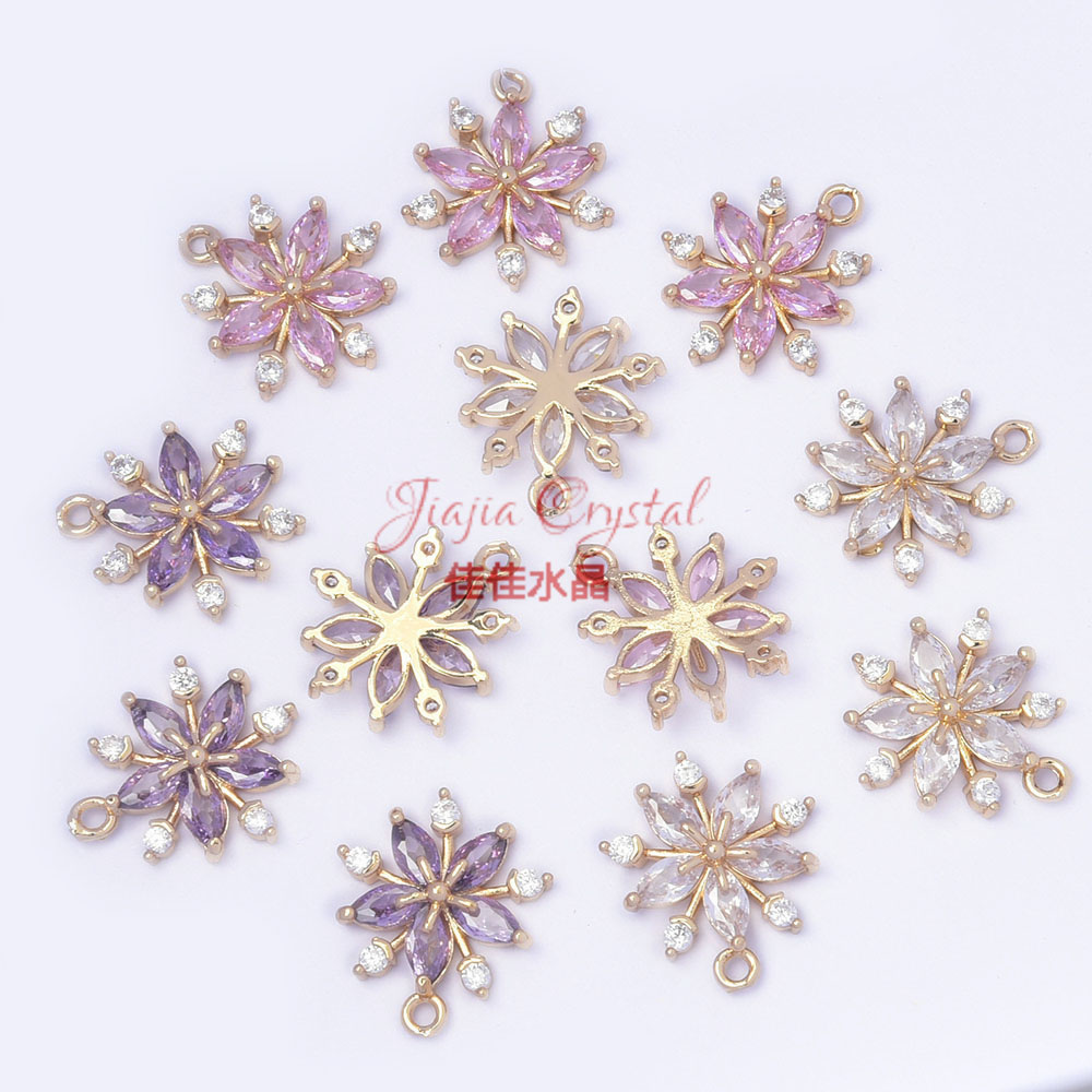 超闪雪花锆石吊坠diy