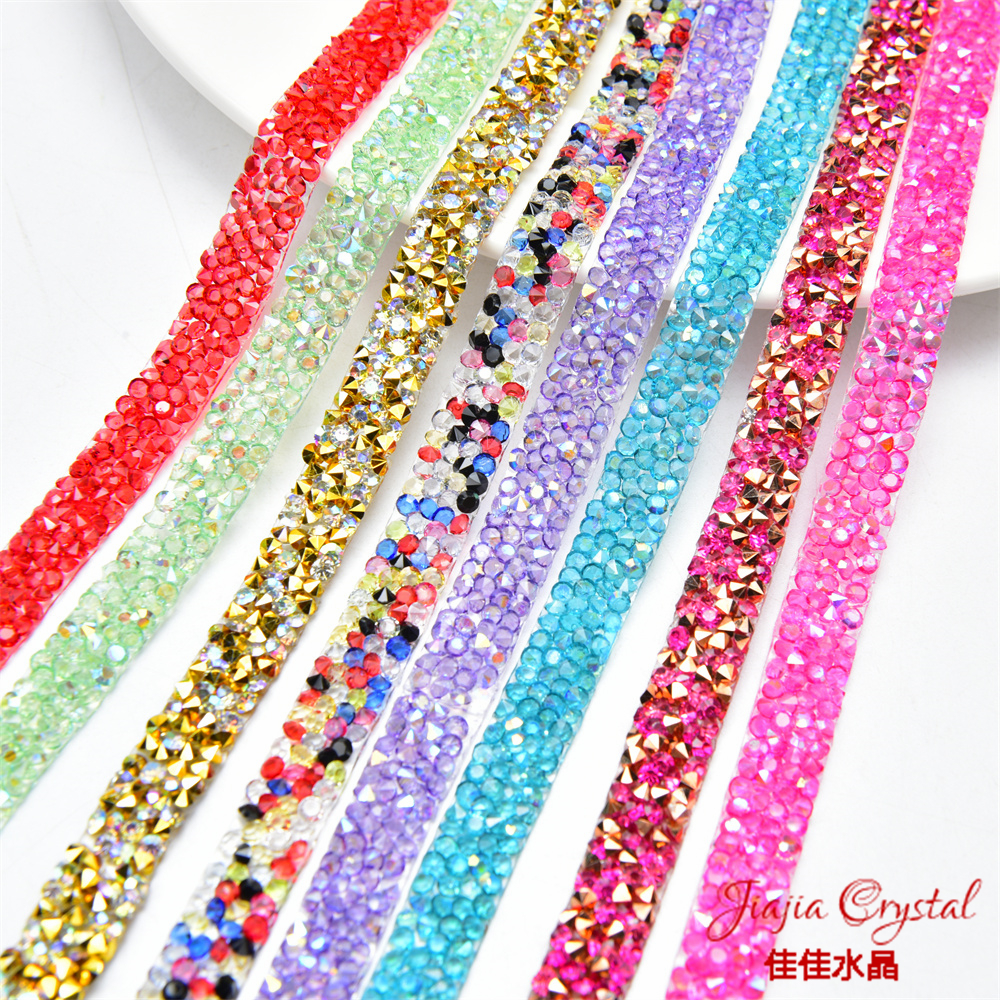 舞蹈服烫钻彩色钻条码水钻辅料