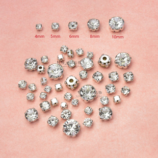 鞋 服装 婚纱包手机饰品配件补钻材料 A级玻璃水晶手缝钻爪钻 热销