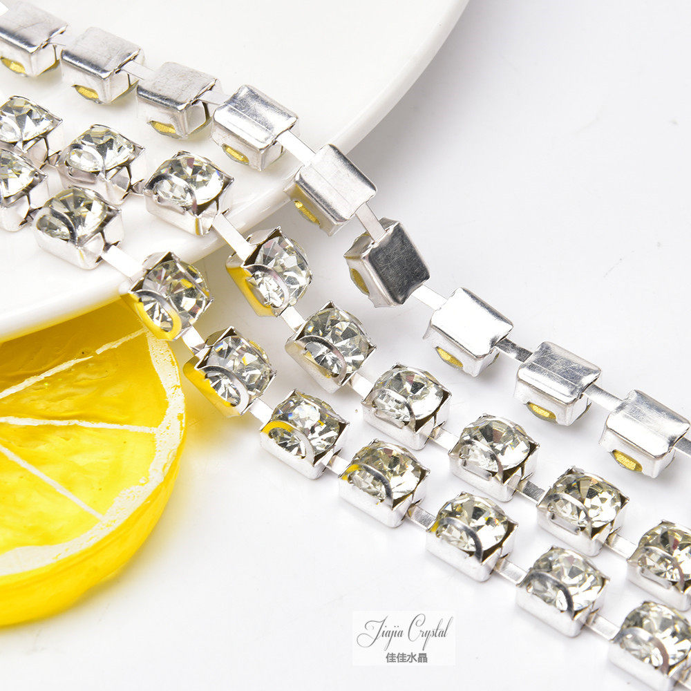 FACTORY DIRECT  S 2-8MM BINAURAL D-TYPE EAR CLAW THIN CHAIN ANTI-HOOK RHINESTONE THIN CHAIN DIY JEWELRY APPAREL ACCESSORIES