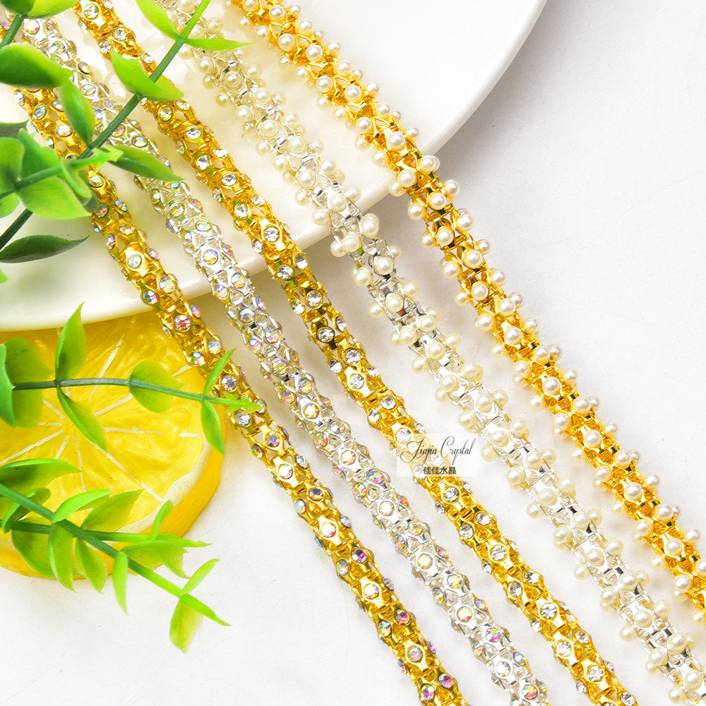 花式钻链手缝水钻链腰链衣领包包装饰品婚纱礼服diy辅料手工材料