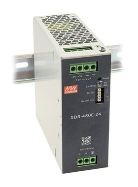 明纬电源 经济型超薄工业DIN导轨电源供应器 XDR-480E-24