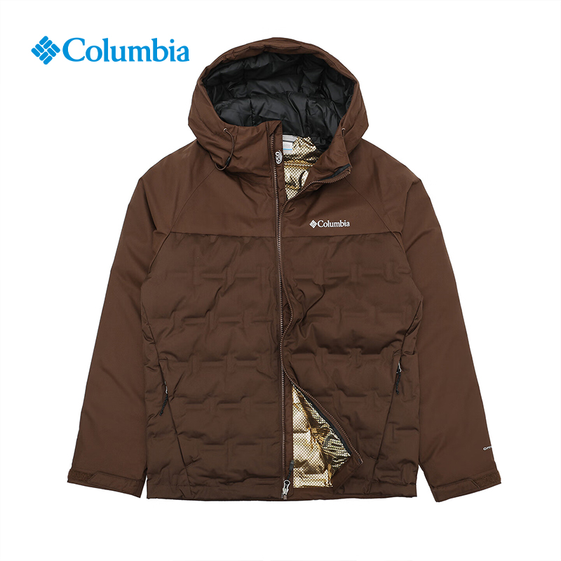 Columbia哥伦比亚羽绒服男25秋冬户外新款热压金点防水外套XE4190