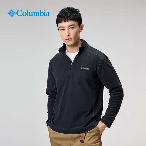 Columbia半拉链保暖抓绒衣男外套