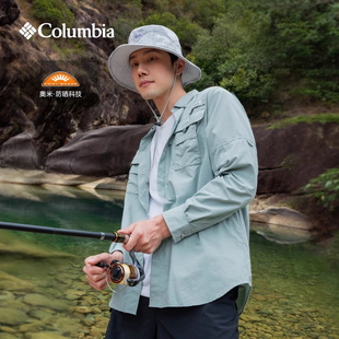 Columbia哥伦比亚户外男女钓鱼系列UPF50防晒防紫外线衬衫FJ7048
