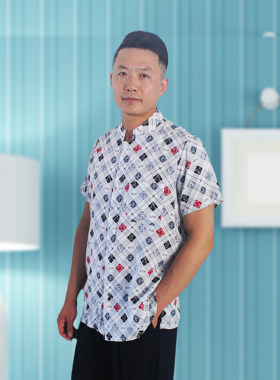 人造棉绵绸开衫大码加肥睡衣t恤