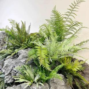 仿真蕨类植物小绿植造景室内植物墙假花束假绿植装饰波斯蕨草把束