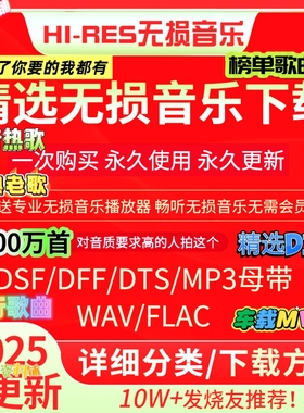 2025年车载无损音乐下载包高音质免费抖音MP3歌曲dj/flac/wav/mp4