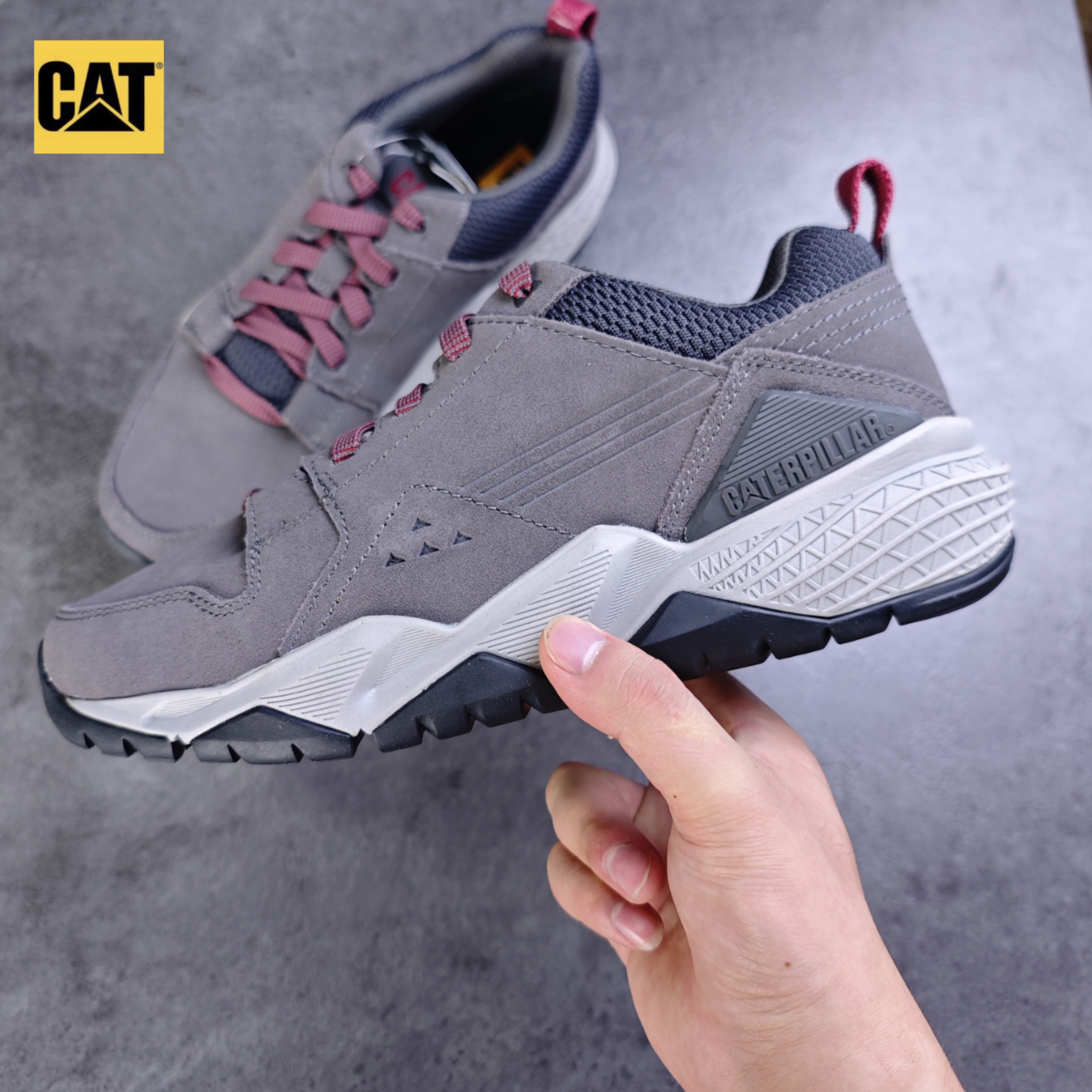 CAT卡特男鞋牛皮运动鞋防滑橡胶底专柜同款42码 P110866