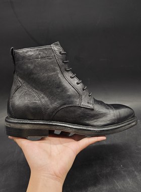 39 40码 GEOX健乐士专柜撤柜男士羊皮革靴子 U26F7A C9999