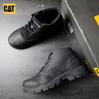 42码CAT卡特LEVERAGE系列防滑休闲户外靴黑色中帮马丁靴p725150