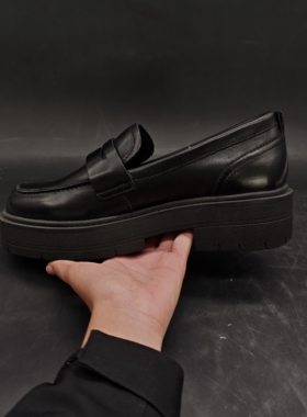 38 39码 GEOX女士低帮浅口蓝气球底牛皮革鞋D36VDI C9999