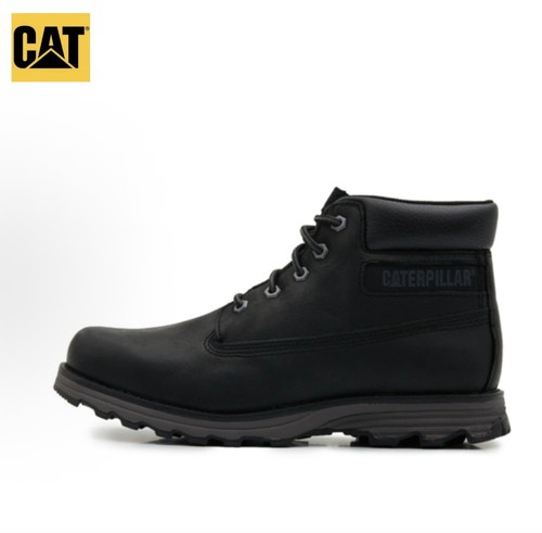 42码CAT卡特专柜男女同款头层牛皮防圆头系带靴子p717822无原盒