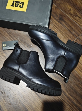 36/38/39码CAT卡特专柜撤柜女靴切尔西皮靴 P308858   微瑕