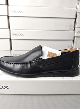 39/40码 GEOX健乐士专柜撤柜男士休闲鞋一脚蹬男鞋牛皮U25CBB