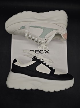 GEOX健乐士女鞋厚底增高休闲运动鞋小白鞋老爹鞋151513-99/01