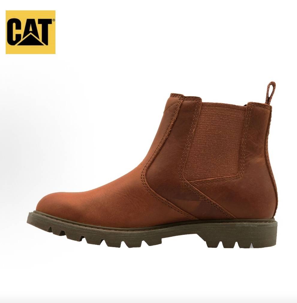 36码 CAT卡特专柜女款头层牛皮防圆头系带及踝户外靴p312044