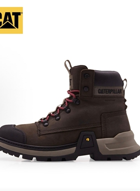 CAT卡特男士防水 城市机能 牛皮防滑 短筒户外靴P725824 P725822