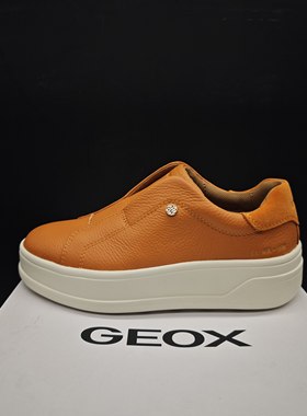 35码GEOX健乐士女士一脚蹬百搭潮奢增高休闲鞋皮鞋D55WVA C2008