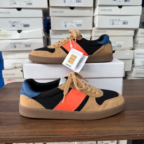 GEOX健乐士专柜撤柜25年新品 男士低帮拼接鞋面休闲板鞋151558-35