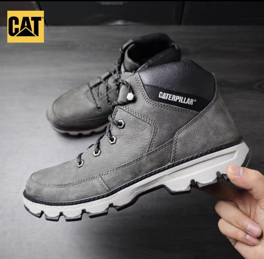 42码CAT卡特男士二层牛皮耐磨减震防滑环保皮革 户外靴p724697