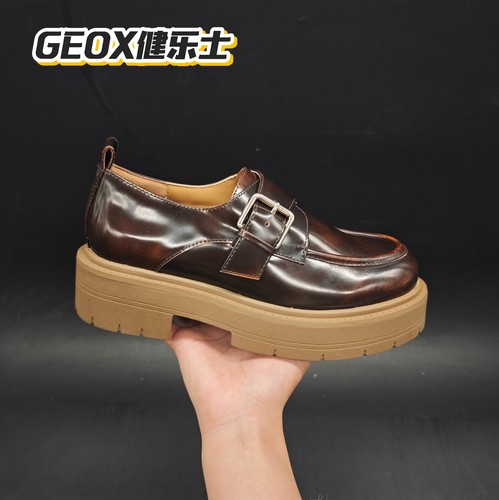 GEOX/健乐士春季女鞋复古乐福鞋厚底松糕跟百搭增高鞋 151247