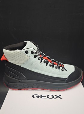 专柜撤柜25新品GEOX健乐士男鞋时尚撞色拼色高帮休闲鞋152091-86