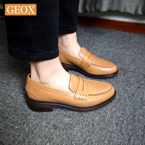 上海专柜撤柜GEOX健乐士杰欧适女鞋乐福鞋牛皮一脚蹬皮鞋D36TGF