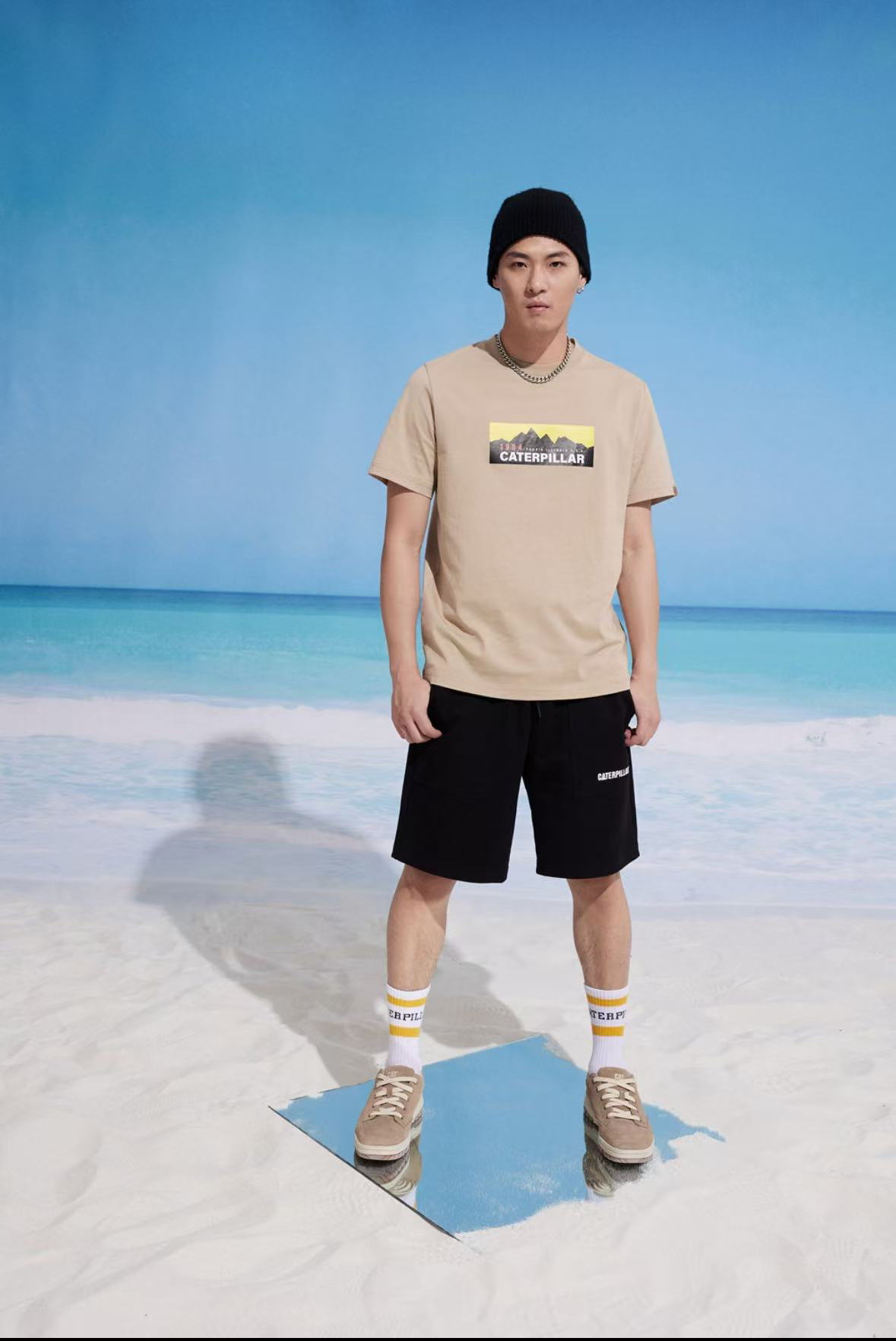 CAT上海专柜撤柜男士短袖T恤CL1TSS25121C12