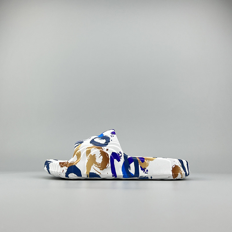 外贸夏季大码一字拖鞋男款个性涂鸦迷彩日本单厚底休闲沙滩潮拖鞋