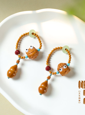 国潮橄榄核单圈手链 搭配橄榄核葫芦 实心竹呱呱文玩手捻饰品男女