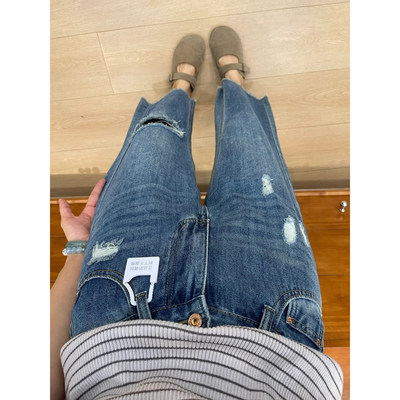 破洞牛仔裤女夏薄款九分