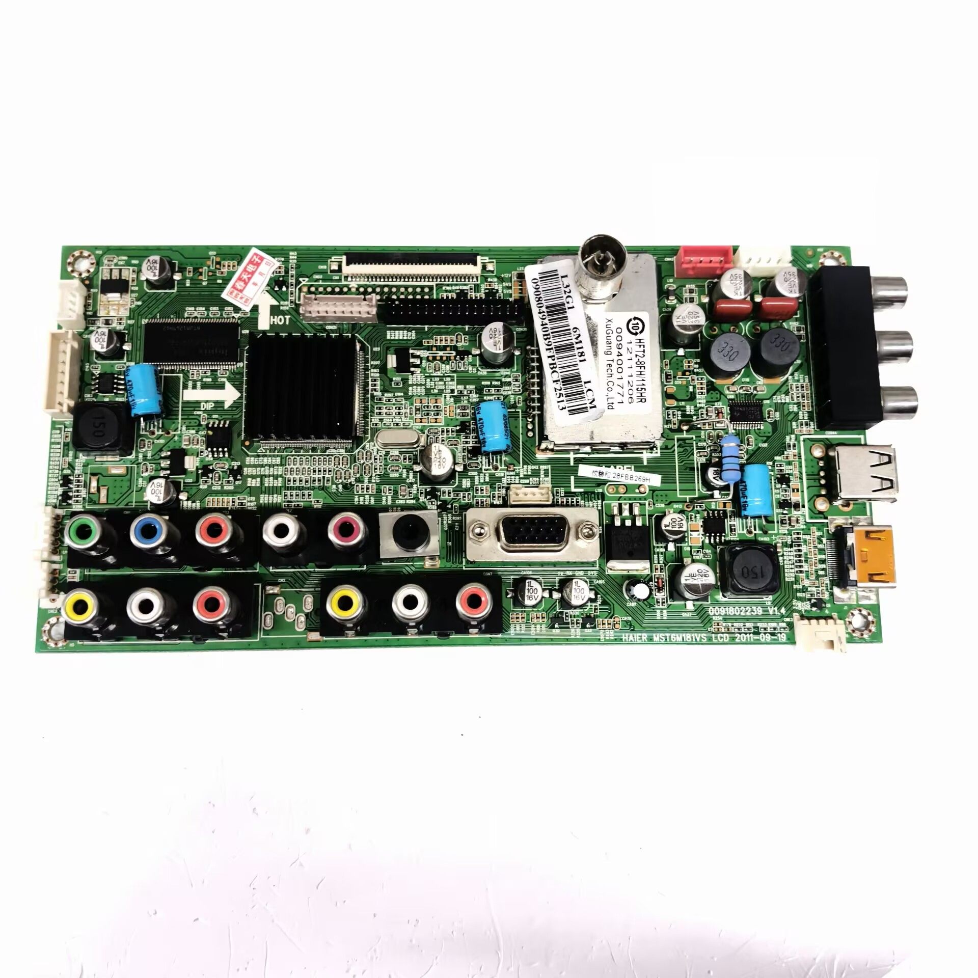 原装海尔L32G1 主板0091802239 V1.4 屏 H320CHL-BA22 测试好