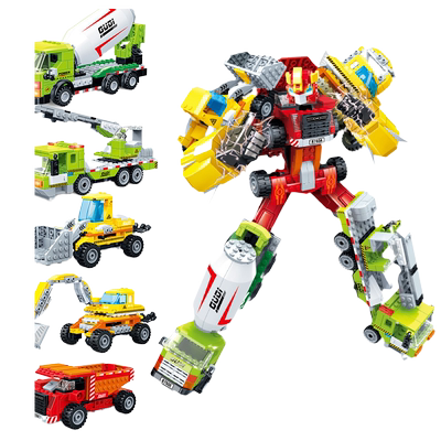 古迪8706拼插积木拼装机器人变形