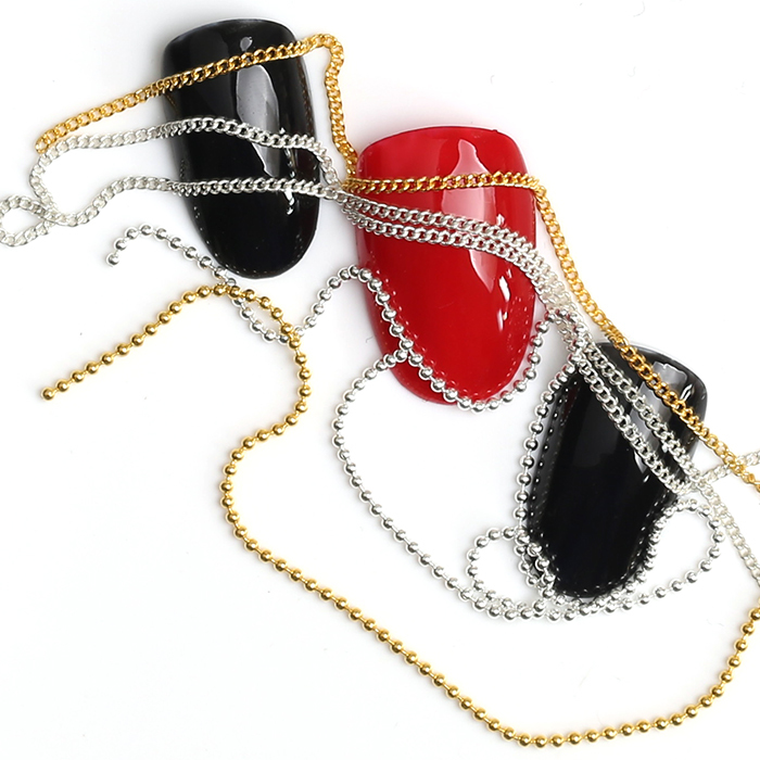 美甲饰品金属链子流苏两色