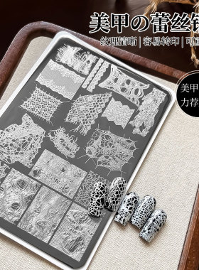 破洞蕾丝美甲钢板模具印花模板