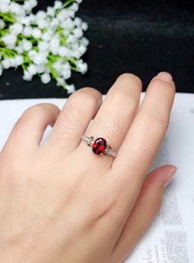 纯银戒指空托镶嵌翡翠