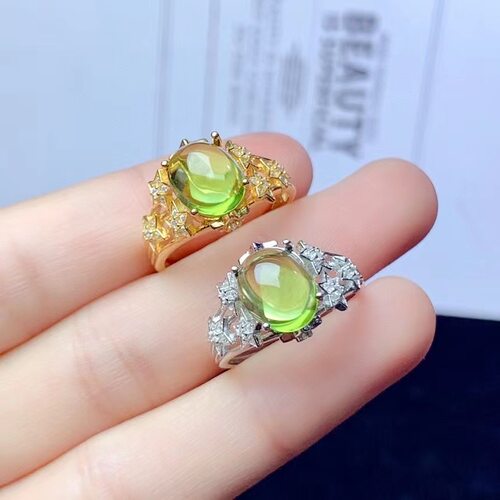 女银饰品星星戒椭圆8*10戒指空托