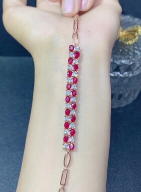 女银饰品银气质手链款双排空托