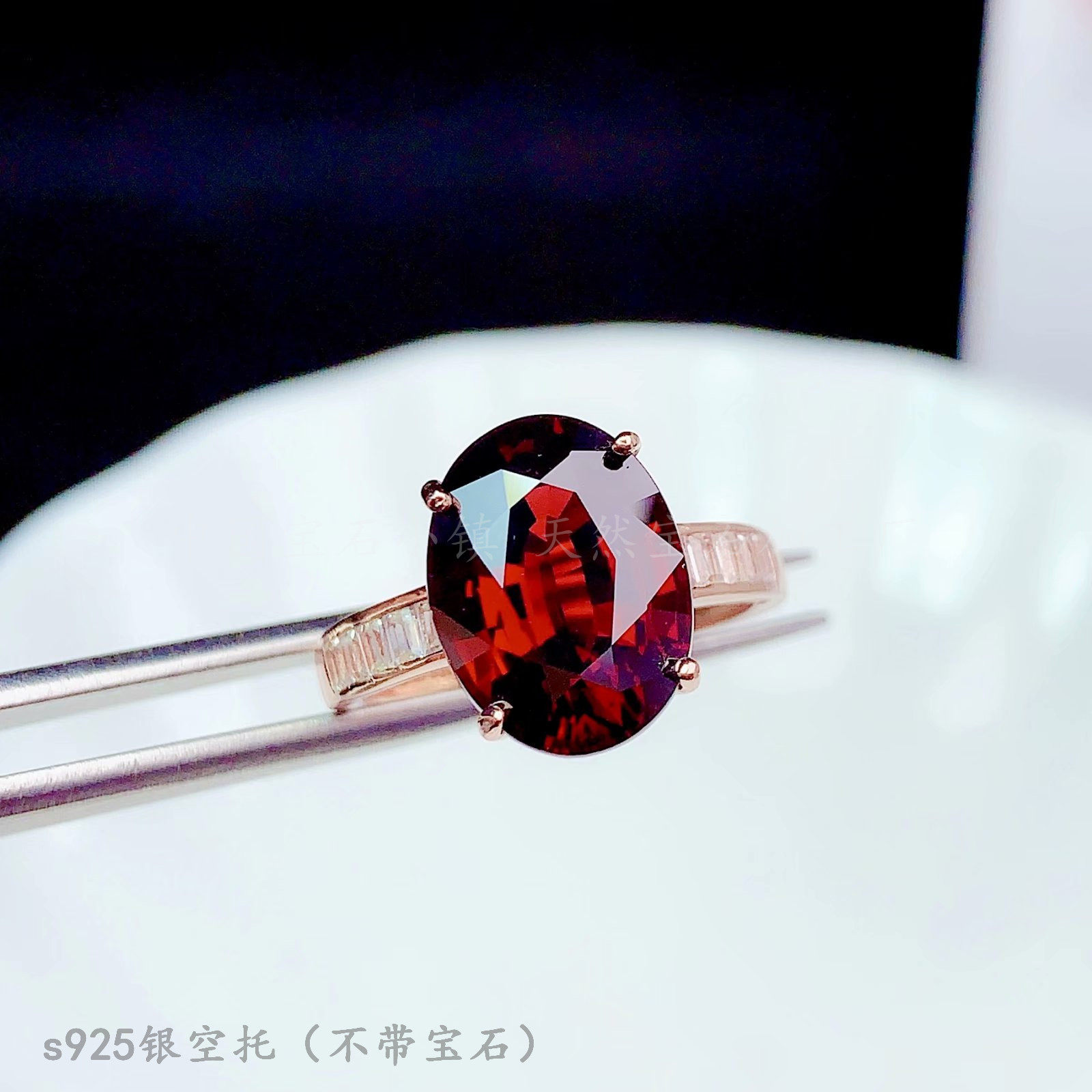 s925纯银戒指空托椭圆4*65*76*87*98*108*129*119*1310*1210*14mm