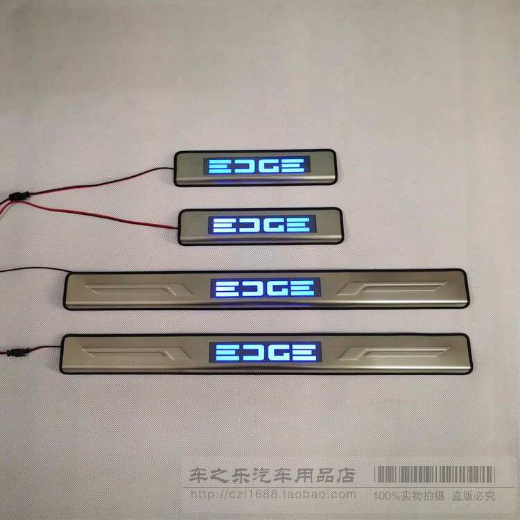 适用09 10 11 12 13 14款锐界门槛条 迎宾踏板led带灯 门槛保护条