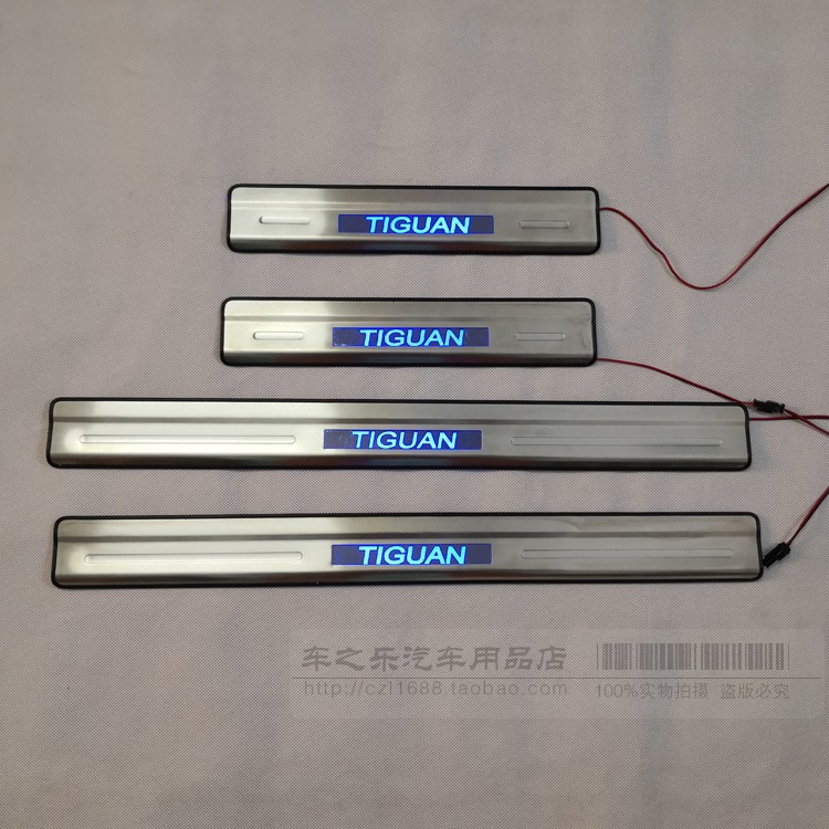 老款 10 11 12 13 14 15 16款途观门槛条LED迎宾踏板 带灯 不锈钢