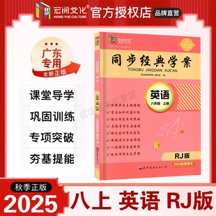 广东专用版 2025秋新版 学案英语八年级上册人教版 初二8上下同步练习册宏阅文化初中英语提能训练期中未专项练习试卷学用 同步经典