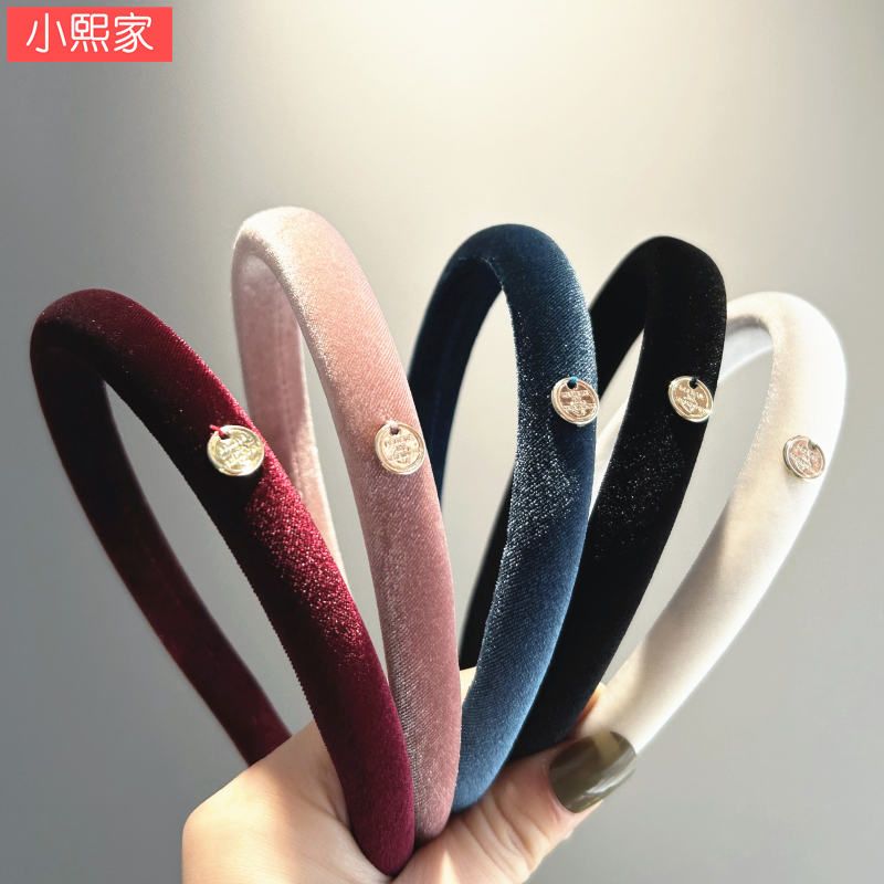 高级感韩国气质丝绒发箍公仔头箍