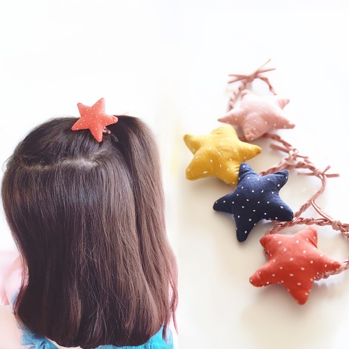 高弹力百搭不伤发儿童星星皮筋