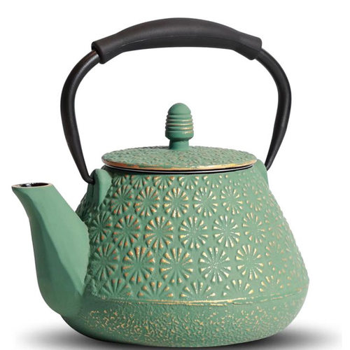 cast iron teapot铸铁壶北欧风带茶滤网防锈铁壶茶壶茶具摆件装饰