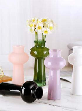 花瓶法式浪漫中古 ins风摆件感水培玻璃花瓶鲜花水养家居装饰