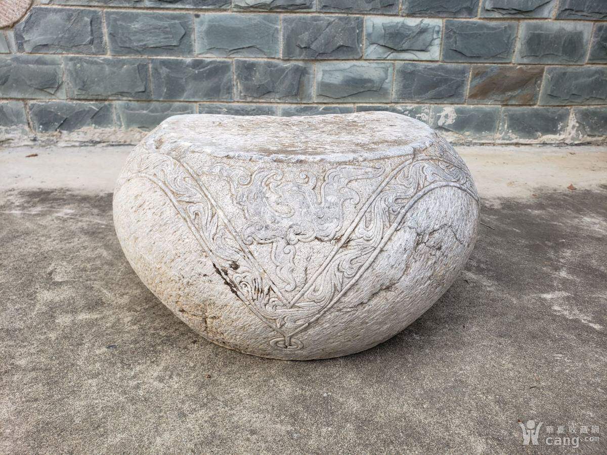 石雕 明代.苏工太湖石凤凰图雕花石鼓